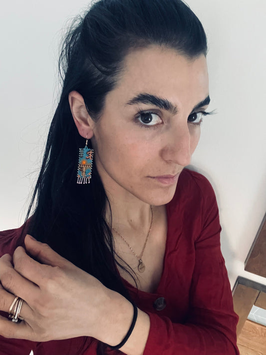 V boho abstract print