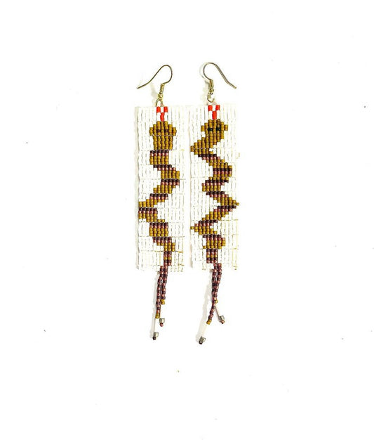 Snake Blocks - Tawny/ White